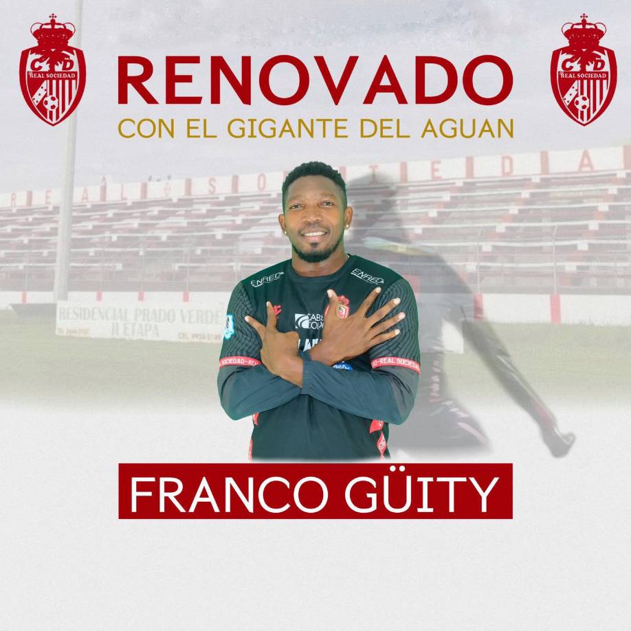 La Real Sociedad anunció la renovación de contrato del delantero hondureño Franco Güity.