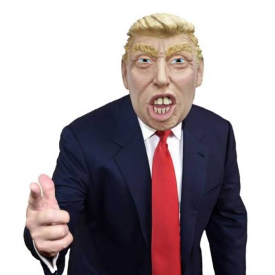 El disfraz de Trump cuesta 29 dólares (10 dólares menos que el narcotraficanete mexicano 39.90 dólares) en GhoulishProductions.com.
