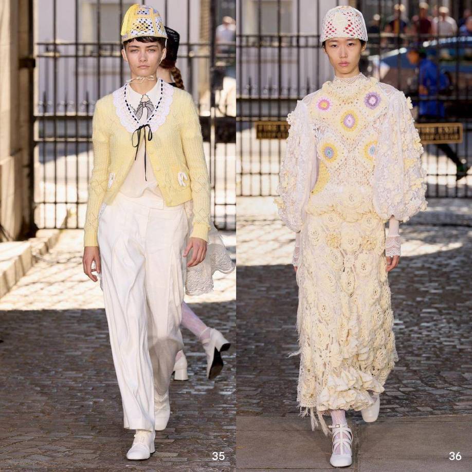 Destacan los tonos pastel en esta romántica colecciones donde los tejidos de croché sobresalen.