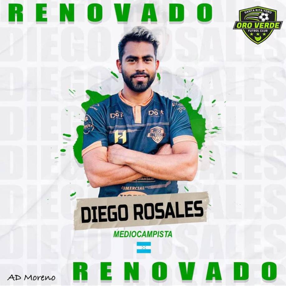 Diego Rosales es otro de los futbolistas que estará ligado al Oro Verde en la Liga de Ascenso.