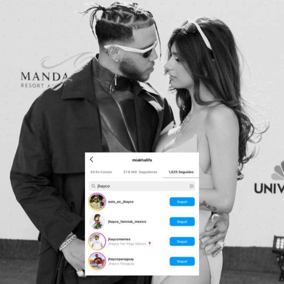 Tras su ruptura de novios, Jhayco y Mia se dejaron de seguir en en sus redes sociales y borraron todo el contenido que tenian juntos en sus plataformas digitales.