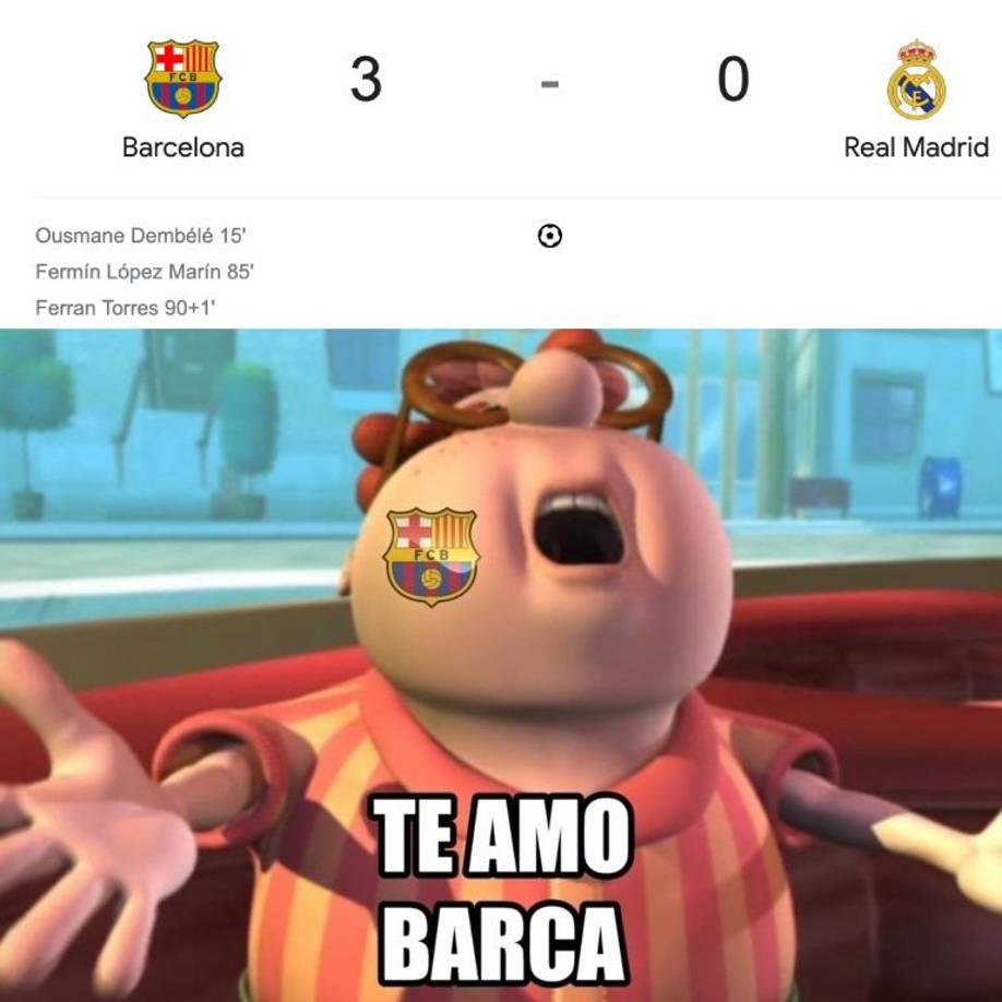 Real Madrid es víctima de jocosos memes tras goleada ante Barcelona