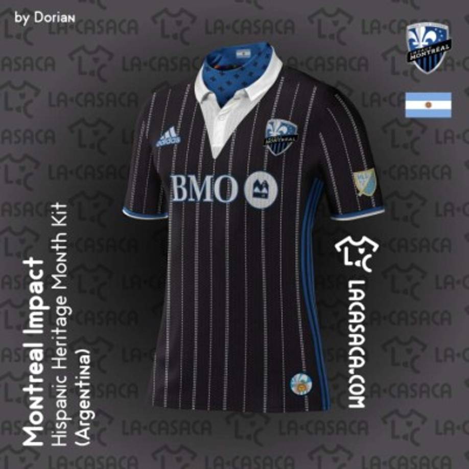 La camiseta del Impact Montreal también representará a Argentina por el volante Ignacio Piatti.