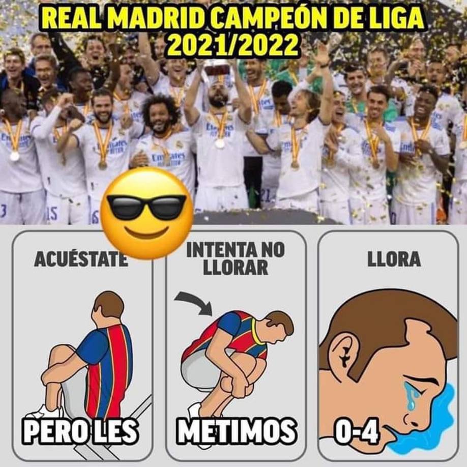 Los memes se burlan del Barça tras coronarse el Real Madrid campeón de la Liga Española