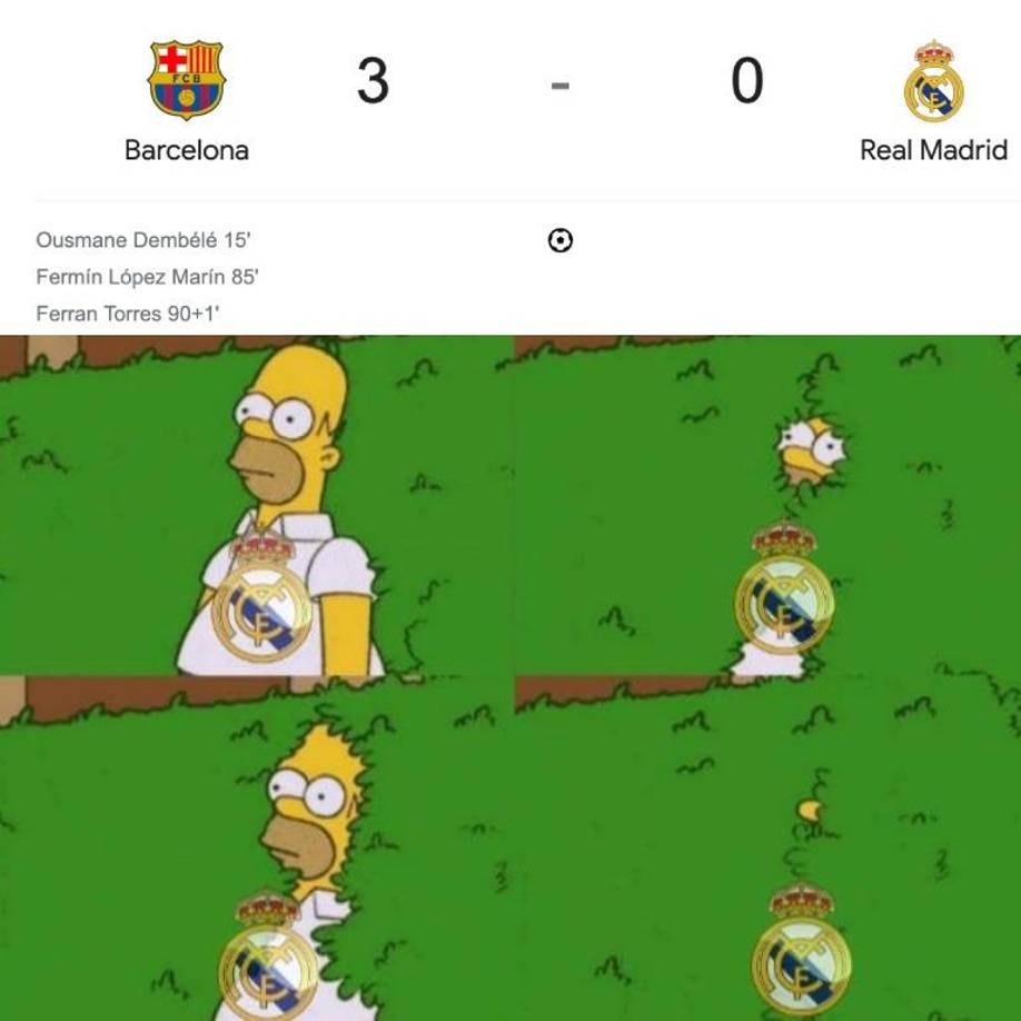 Real Madrid es víctima de jocosos memes tras goleada ante Barcelona