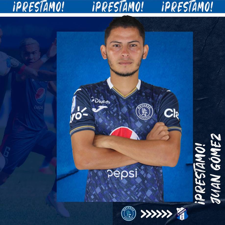 Motagua anunció la salida de Juan Gómez. El jugador hondureño llega cedido a préstamo al Honduras Progreso.