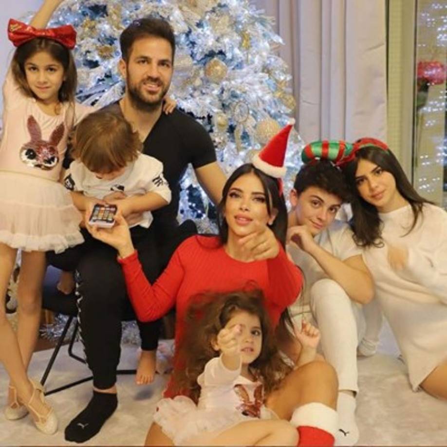 La familia Fábregas disfrutando de la Navidad.