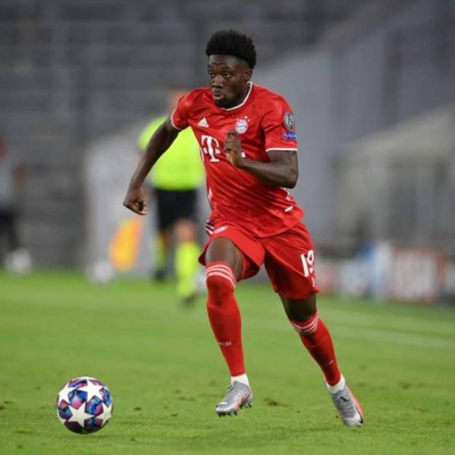 Alphonso Davies - Lateral izquierdo canadiense del campeón Bayern Múnich.