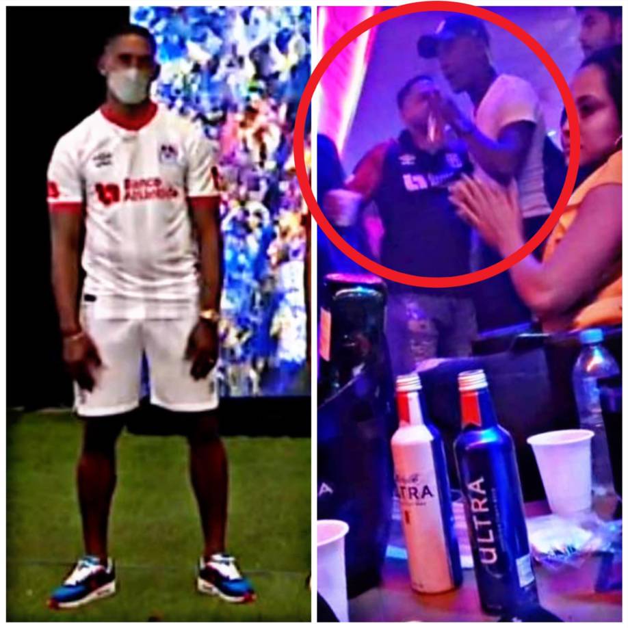 Brayan Beckeles - El lateral derecho del Olimpia fue captado de fiesta y ha generado muchos comentarios en las redes sociales.