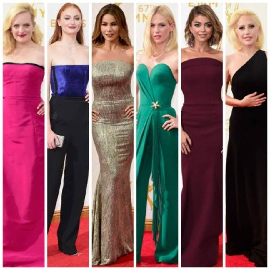 Seis famosas estrellas en seis distintos colores.