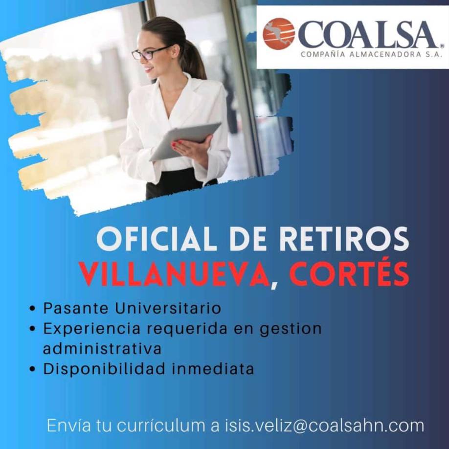 Vacante disponible en COALSA. 