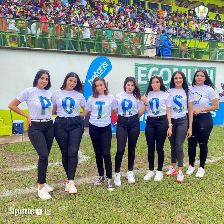 Estas hermosas chicas animaron a los Potros del Olancho FC.