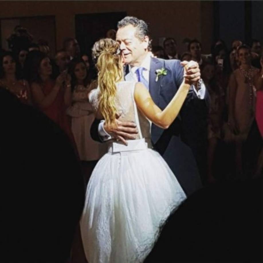 Regina y su padre, Roberto Blandón.