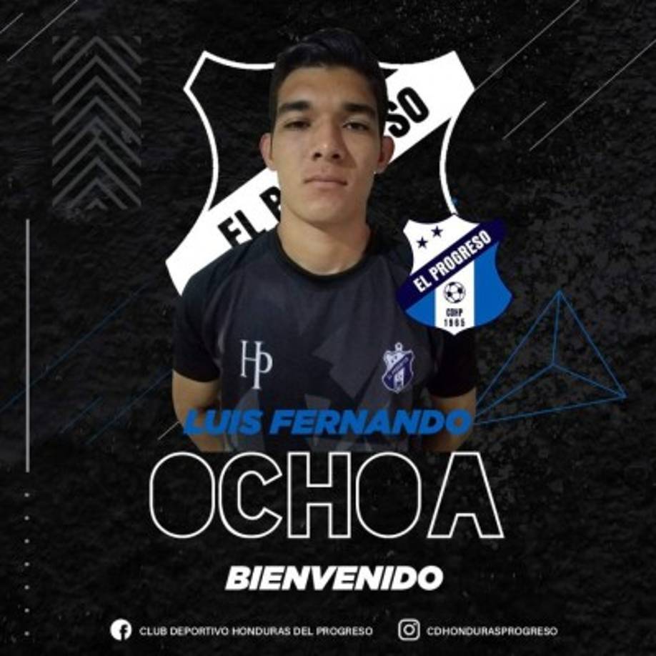 Luis Fernando Ochoa: Joven portero de 18 años de edad que fue anunciado como nuevo jugador del Honduras Progreso.<br/><br/>