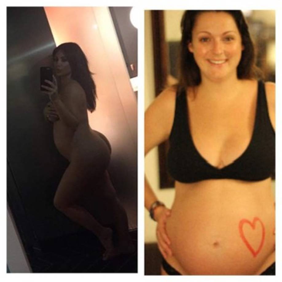 Imitando a Kim Kardashian.