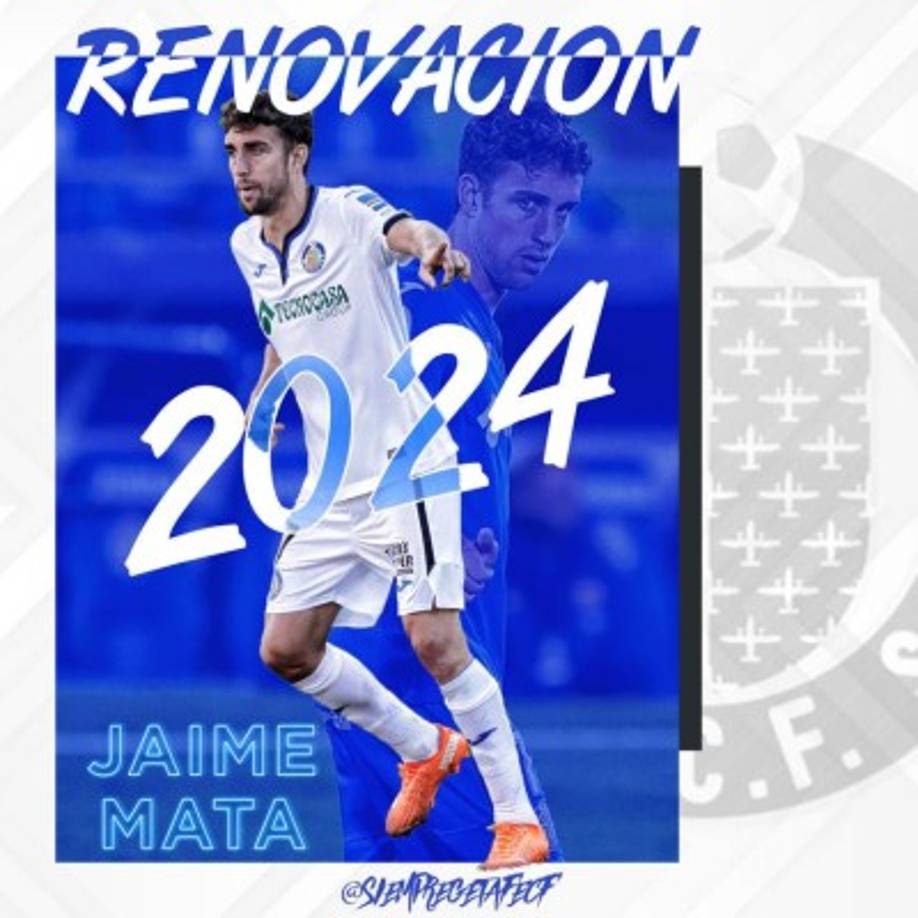 Jaime Mata no saldrá libre del Getafe como muchos creían este mercado de verano al estar ligado a los azulones para esta y las tres siguientes campañas tras renovar su contrato. Equipos como el Real Valladolid habían tanteado la posibilidad de hacerse con el ariete a coste cero.