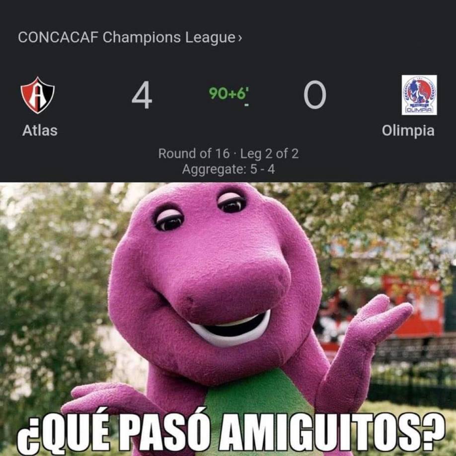 Los crueles memes de la eliminación que sufrió Olimpia ante Atlas