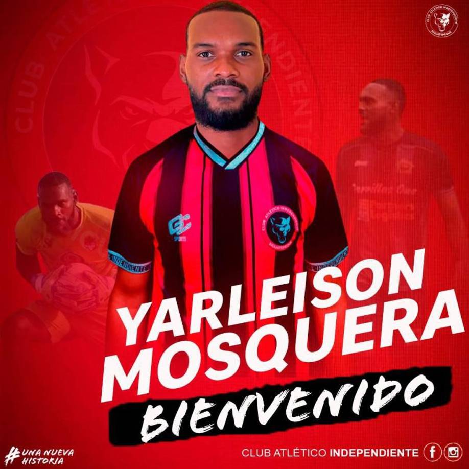 Fichaje. El arquero colombiano Yarleison Mosquera, quien alguna vez vistió los colores del Platense de Puerto Cortés, ahora formará parte del Independiente.