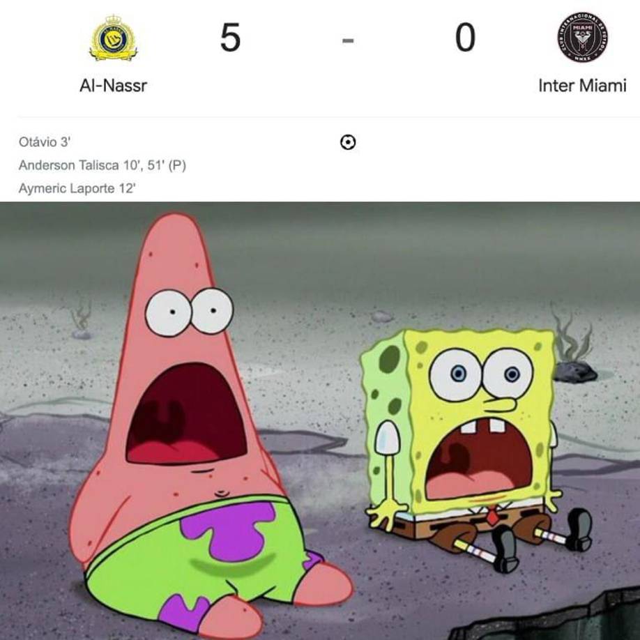 Los divertidos memes que dejó la paliza el Al Nassr de Cristiano Ronaldo al Inter Miami de Messi este jueves en el amistoso en Arabia Saudita. 