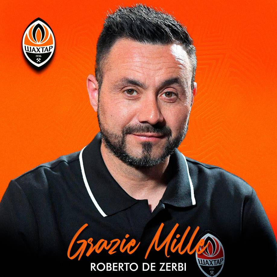 El Shakhtar Donetsk oficializó la marcha de su entrenador italiano Roberto de Zerbi, un año después de su llegada y al término de una temporada interrumpida prematuramente por el conflicto en el país.