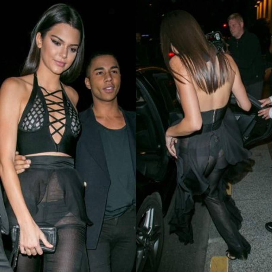 Una de las hermanas menores de Kim Kardashian, brilla con luz propia en unos pantalones transparentes.