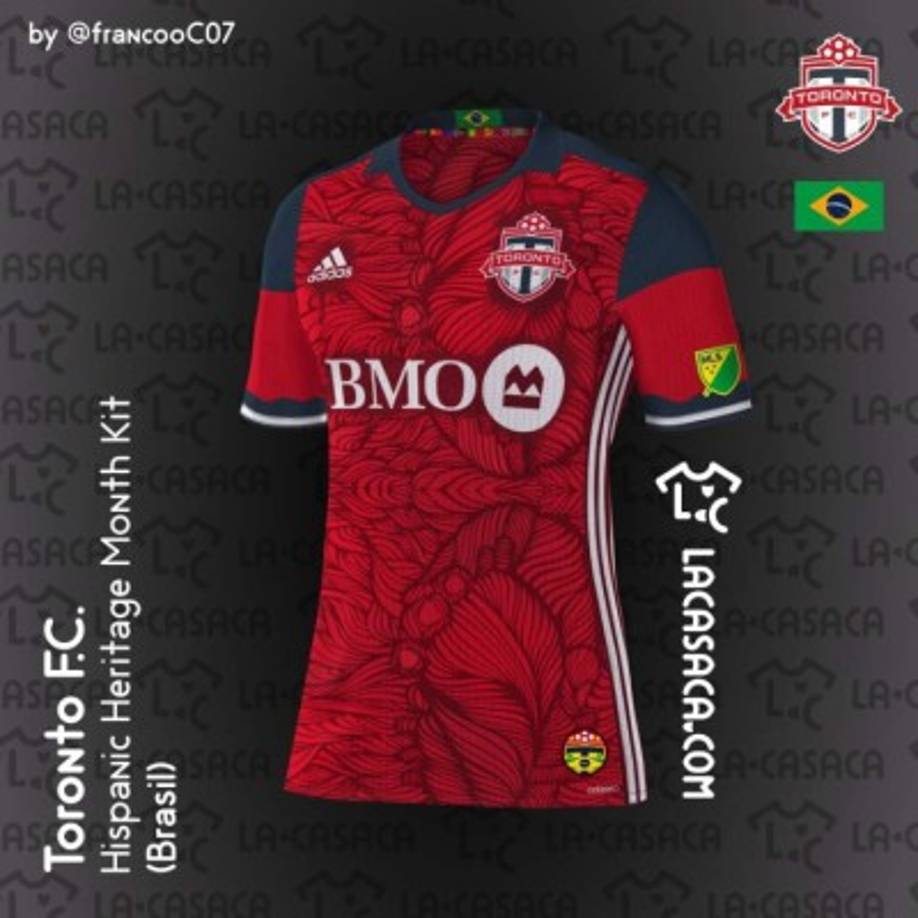 La camiseta del Toronto FC también representará a Brasil por el portero Julio Cesar.