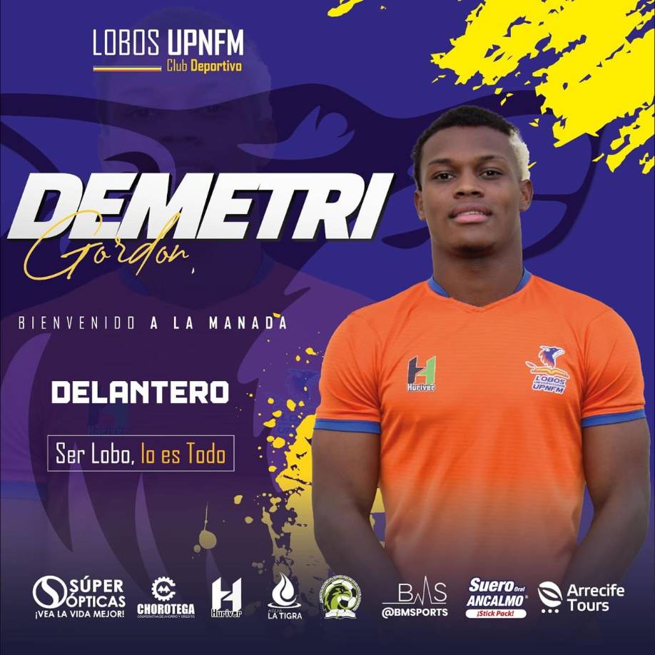 El Olimpia cedió a préstamo al joven delantero Demetri Gordon a los Lobos de la UPN. Otro jugador merengue que jugará con los universitarios.