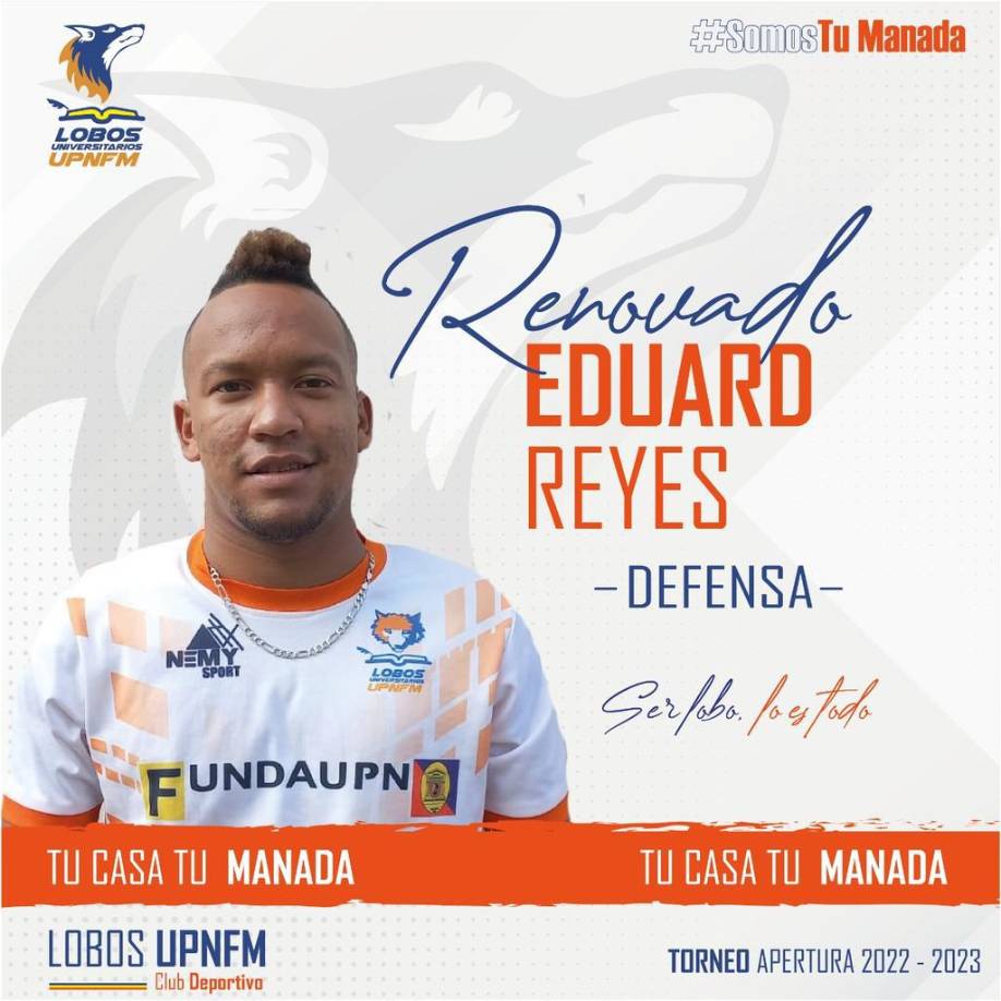 El defensa Eduard Reyes renovó con la UPN.