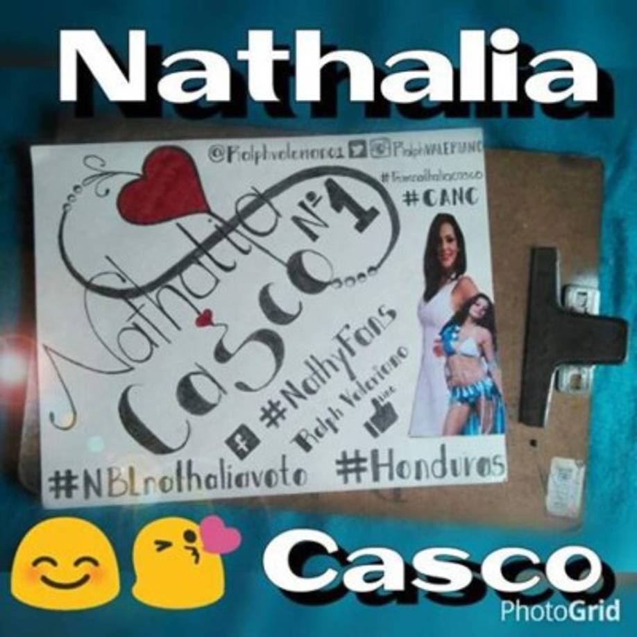 Los mensajes a favor de Nathalia Casco.
