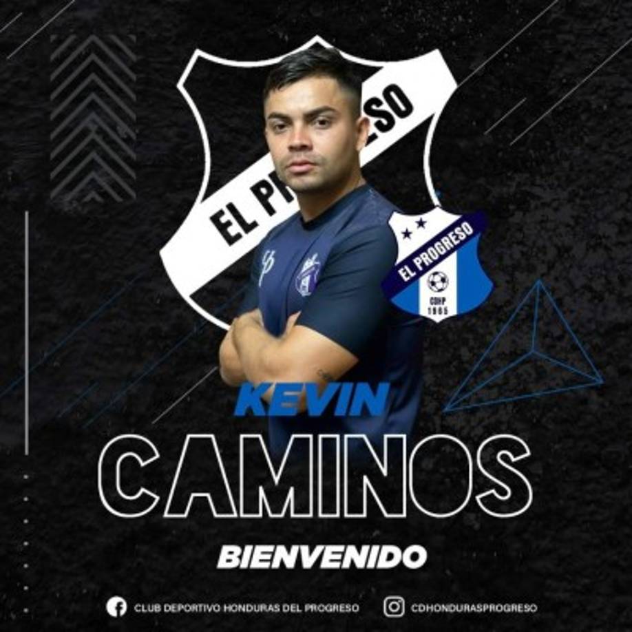 Kevin Caminos: Centrocampista catracho que fue anunciado como nuevo refuerzo del Honduras Progreso.