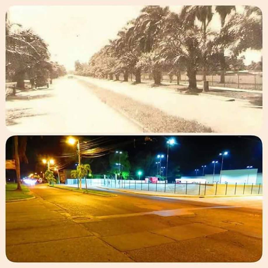 El bulevar 15 de Septiembre en los años 70, actualmente es frente a Walmart. 
