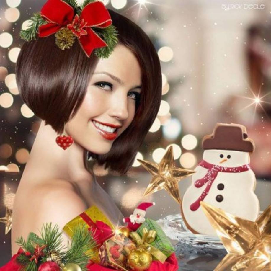 Thalía en su celebración de Navidad.