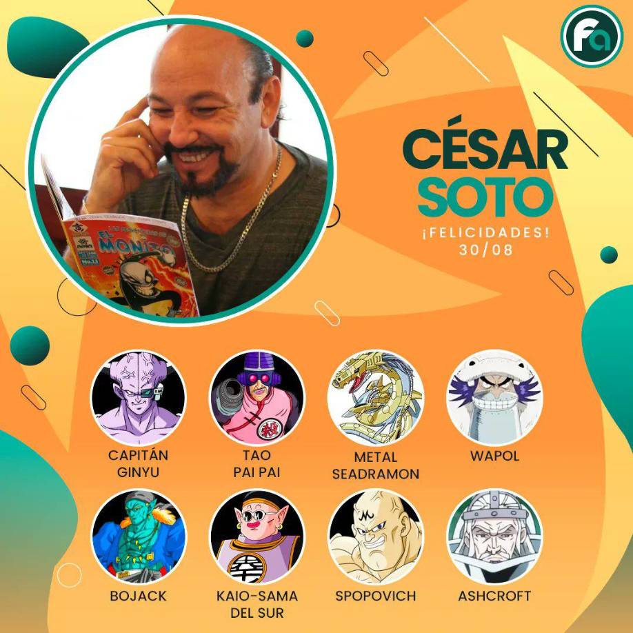 César Soto también dobló la voz a Kaio-Sama.