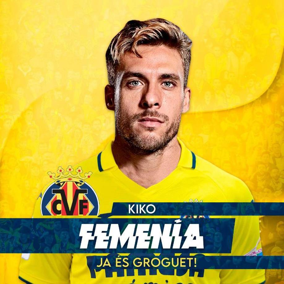 OFICIAL: ́ Kiko Femenía es nuevo jugador del Villarreal, llega procedente del Watford. Anteriormente, jugó en el FC Barcelona B, el Real Madrid Castilla, el Alcorcón y el Deportivo Alavés.