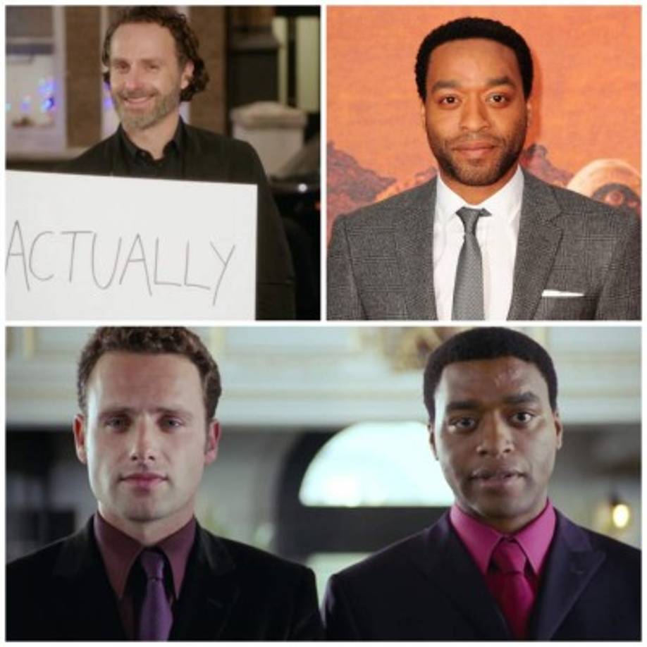 Andrew Lincoln (Mark, el del amor imposible) y Chiwetel Ejiofor (Peter, el 'esposo de Keira').<br/>Andrew perdió un poquito del encanto juvenil que tenía y Ejiofor se ve todavía mejor que hace 14 años.