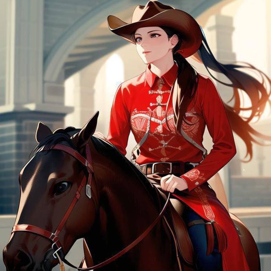 Al parecer el pequeño Sasha es amante del anime y del arte gótico y en esta ocasión quizo delinear a su hermosa y empoderada madre en caricatura montada a caballo. ¡Toda una jefa!.