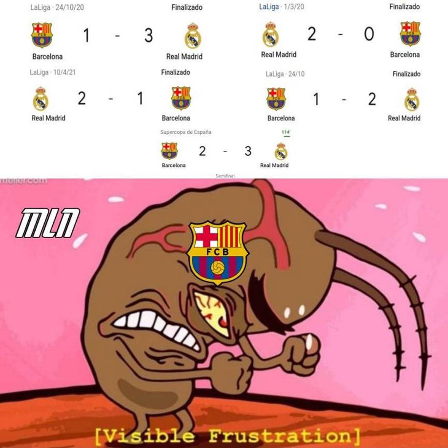 Los memes se burlan del Barcelona tras perder ante Real Madrid en Supercopa de España