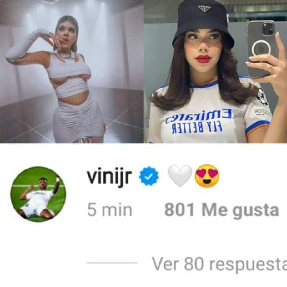 Vinicius le pasa dejando varios comentarios cariños a Kenia en las redes sociales.