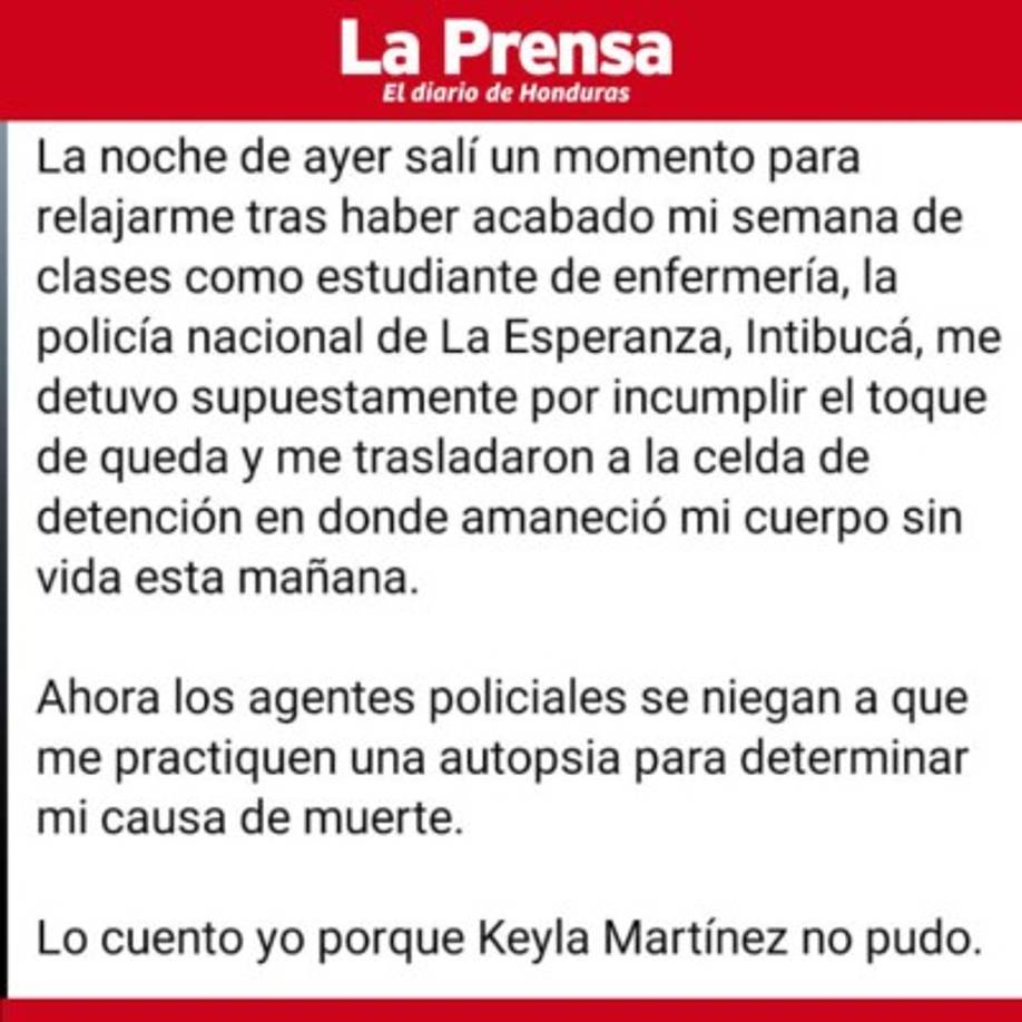 Ante el misterio que ronda ese caso, muchos cibernautas han viralizado su historia, que ella no pudo contar.