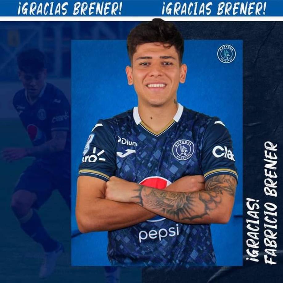 El Motagua hizo oficial la salida del volante argentino Fabricio Brener. El sudamericano solo estuvo seis meses en el equipo azul en donde pasó sin pena ni gloria.