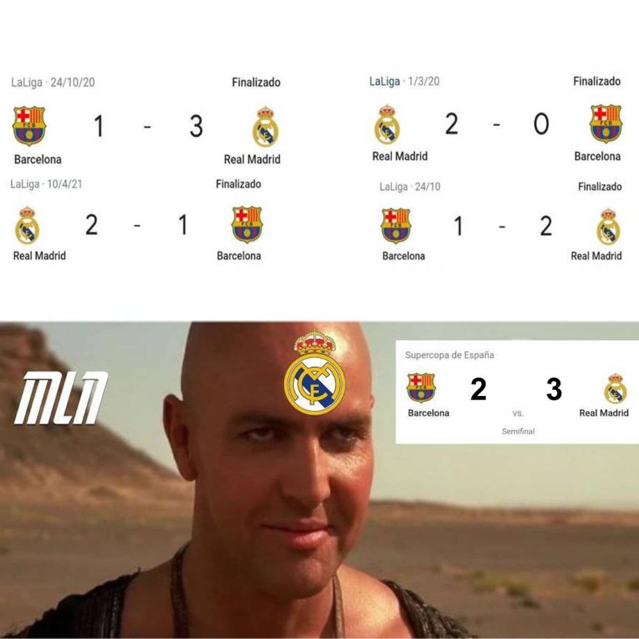 Los memes se burlan del Barcelona tras perder ante Real Madrid en Supercopa de España