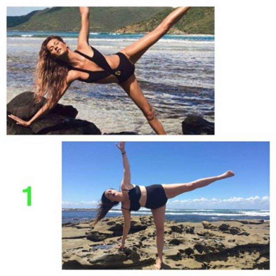 Celeste parodió a Gisele Bündchen.