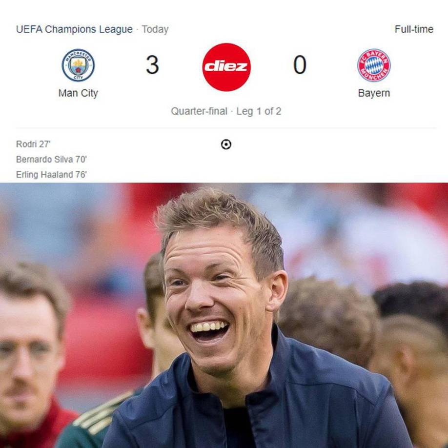 Barça protagonista de memes tras la goleada del City al Bayern