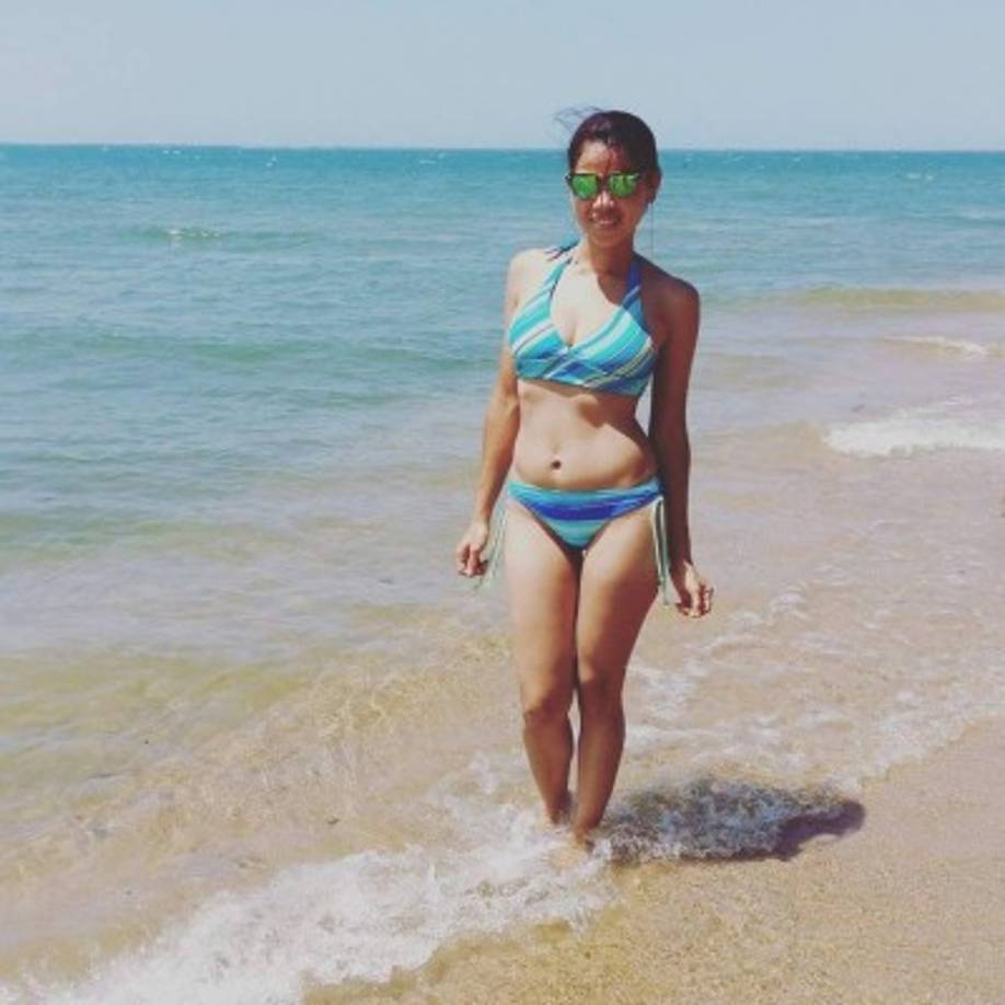 Karla Brevé disfrutó de las hermosas playas de Trujillo, en el departamento de Colón, Caribe de Honduras.