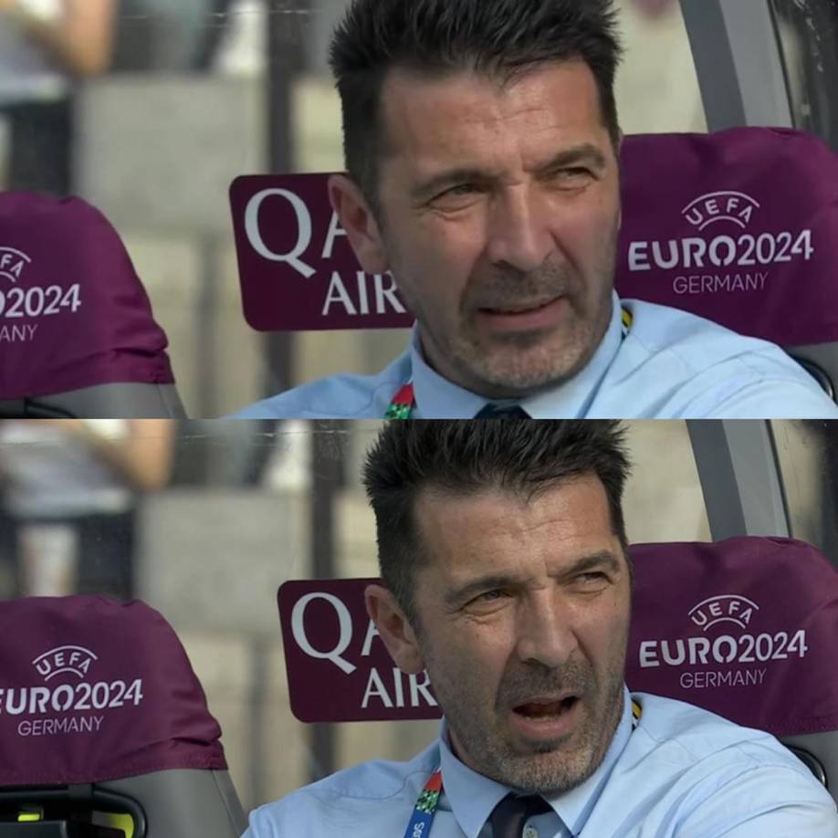 El ex portero Gianluigi Buffon, uno de los héroes del título de Italia en el Mundial de 2006 y uno de los mejores futbolistas en su posición de todos los tiempos, es ahora jefe de la delegación italiana y sufrió en el banquillo de la Azzurra.