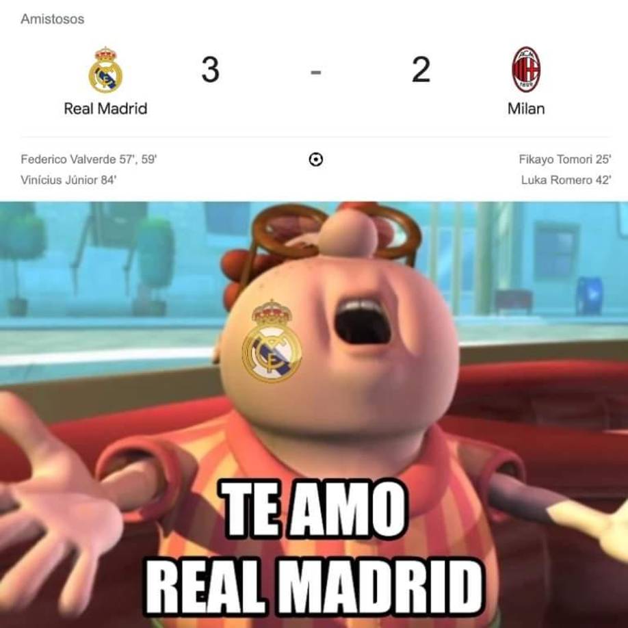 Real Madrid-Milan: Los jocosos memes que dejó el partido amistoso