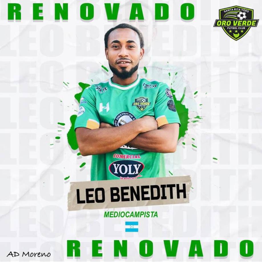 Leo Benedith, con experiencia en la primera división de la Liga de Honduras, también recibió la renovación de su contrato tras ser uno de los más destacados en el Clausura 2023.