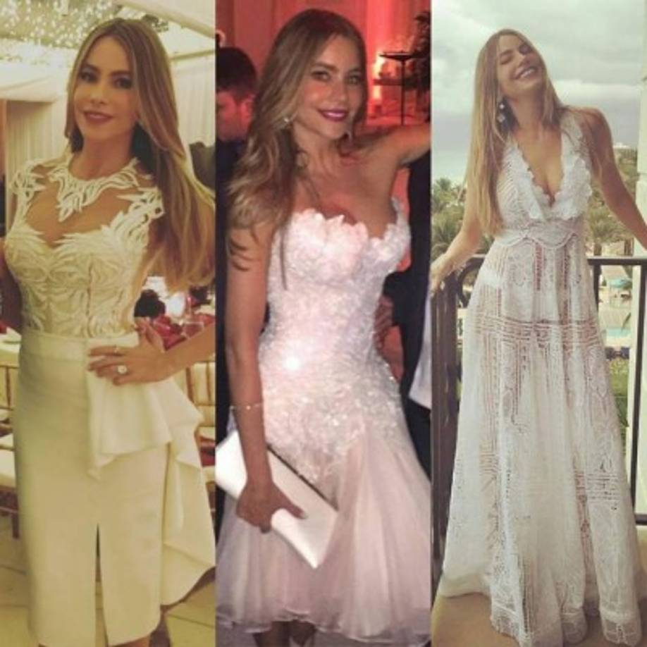Los diferentes vestidos que ha usado Sofía Vergara para las fiestas antes de su boda.