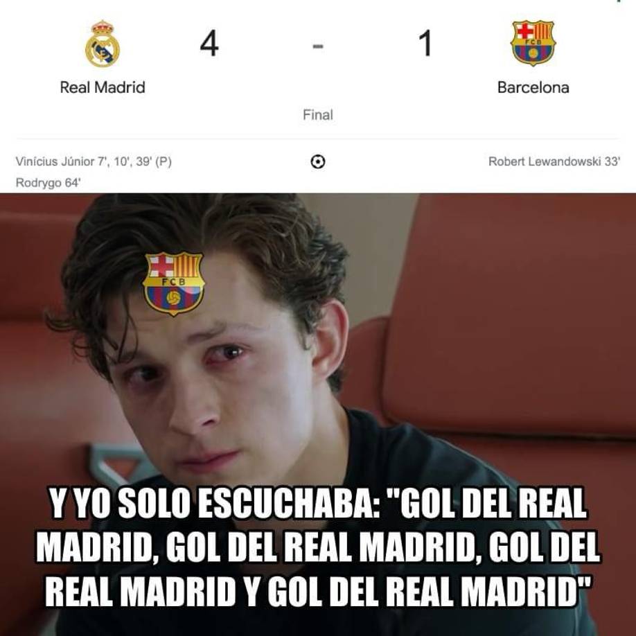Memes destrozan al Barcelona tras paliza en la final ante Real Madrid