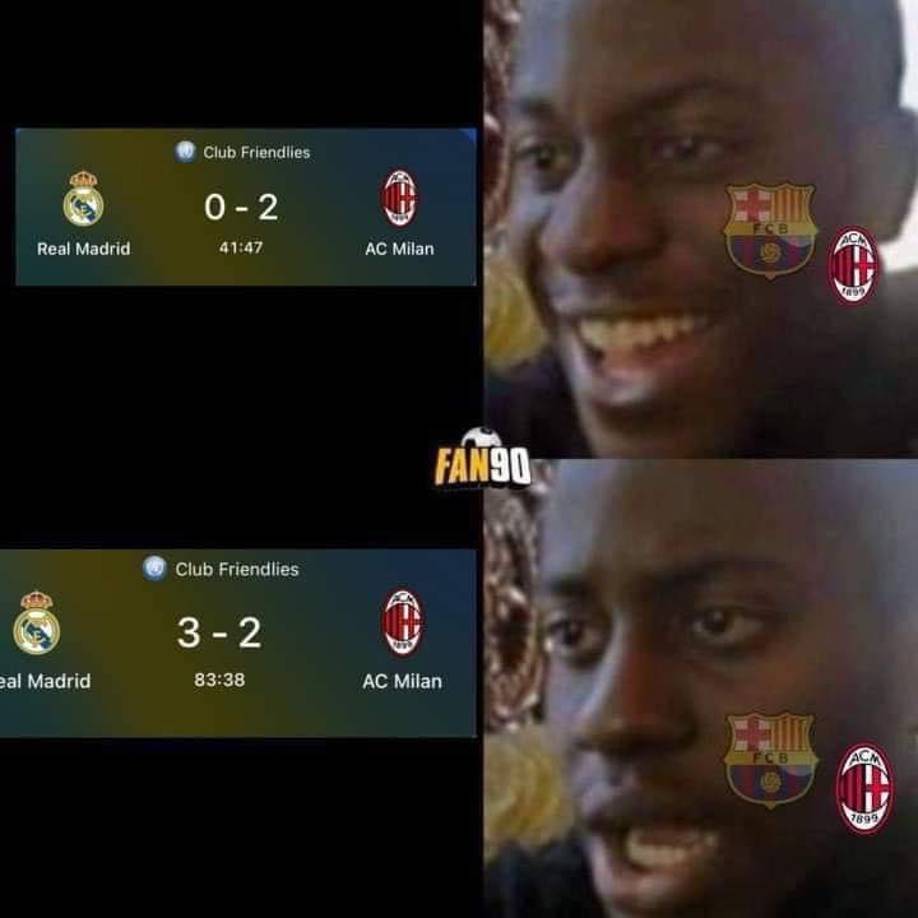 Real Madrid-Milan: Los jocosos memes que dejó el partido amistoso